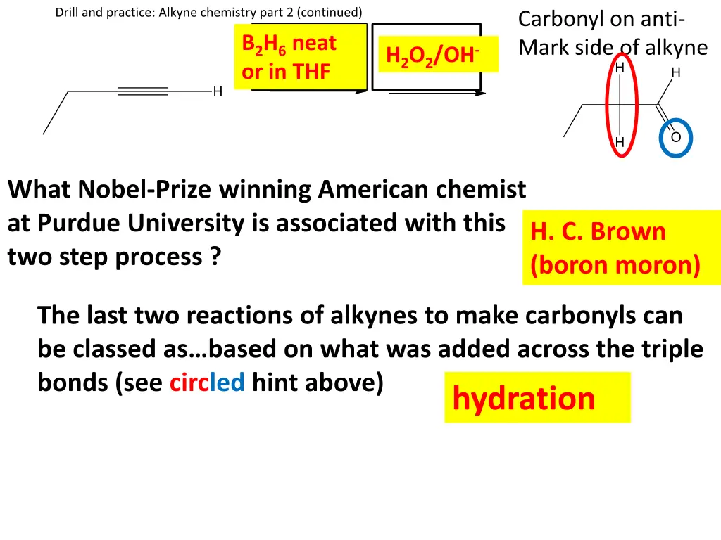 drill and practice alkyne chemistry part 4