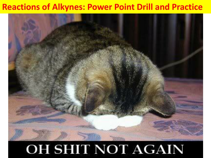 reactions of alkynes power point drill