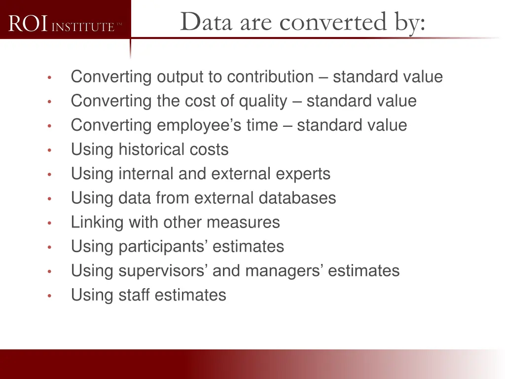 data are converted by
