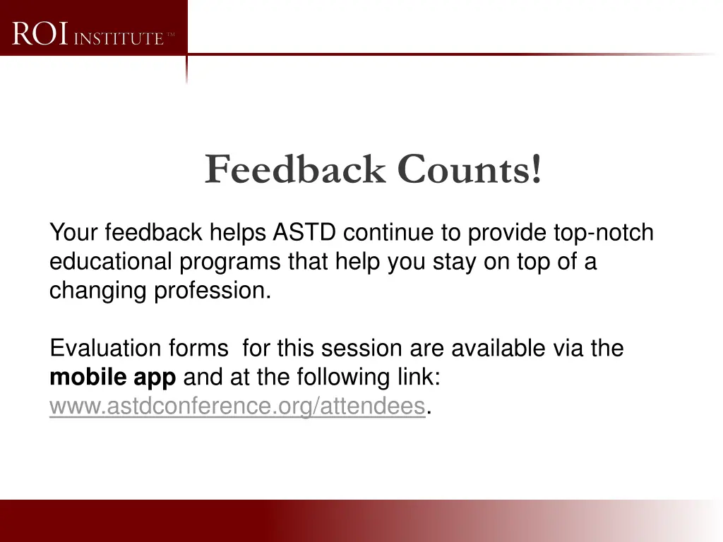 feedback counts