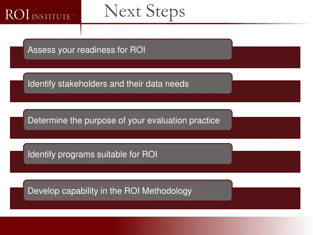 next steps