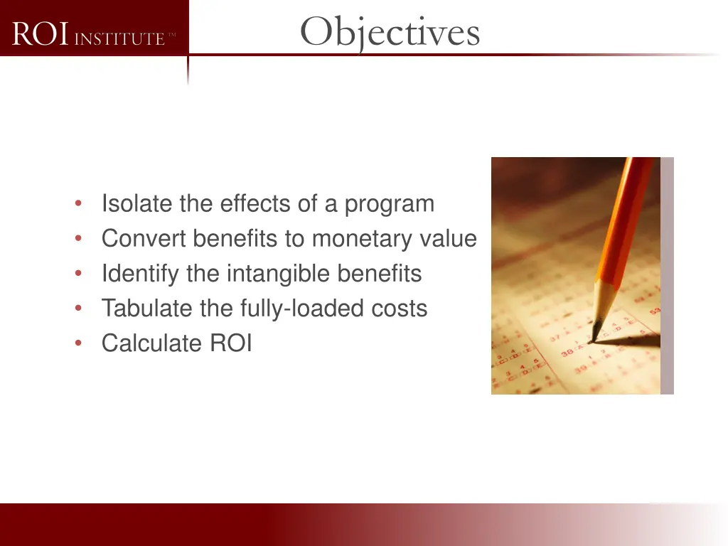 objectives
