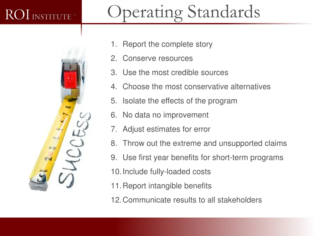 operating standards