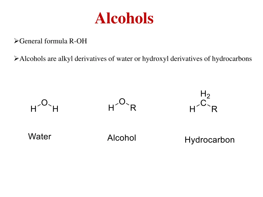 alcohols