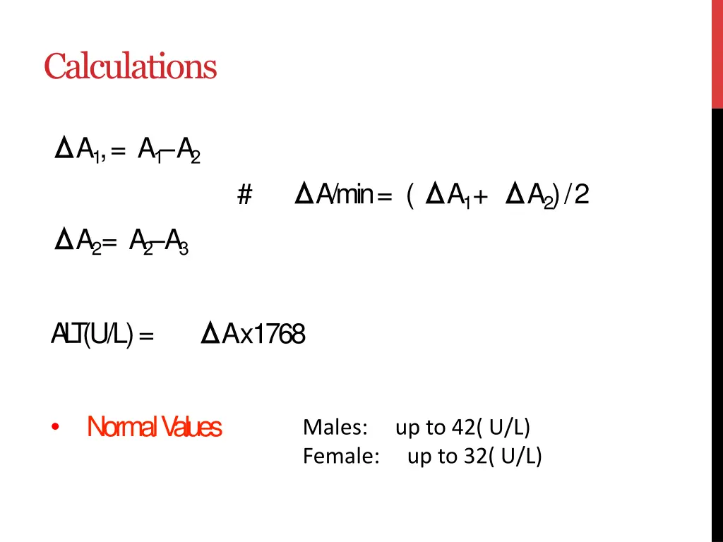 calculations