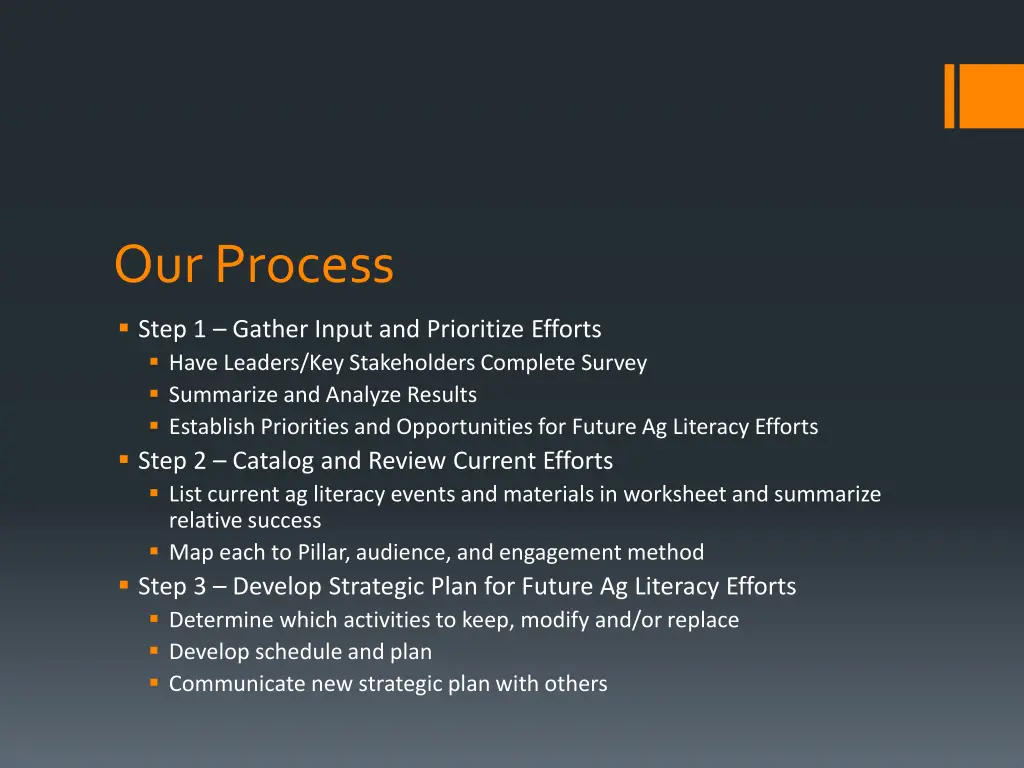 our process
