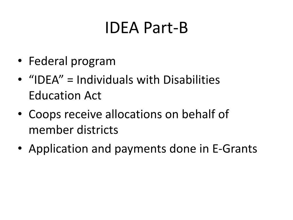 idea part b