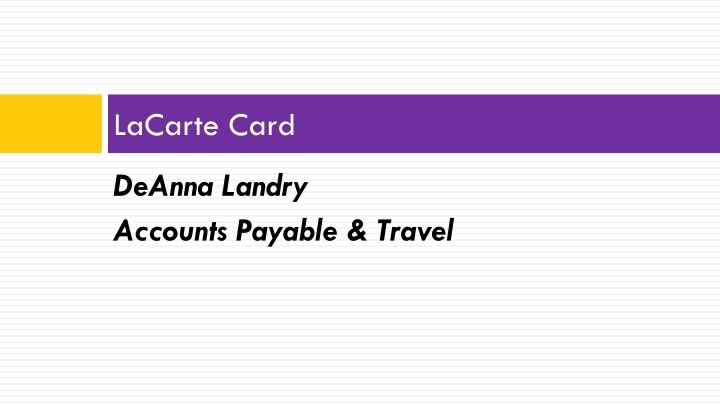 lacarte card