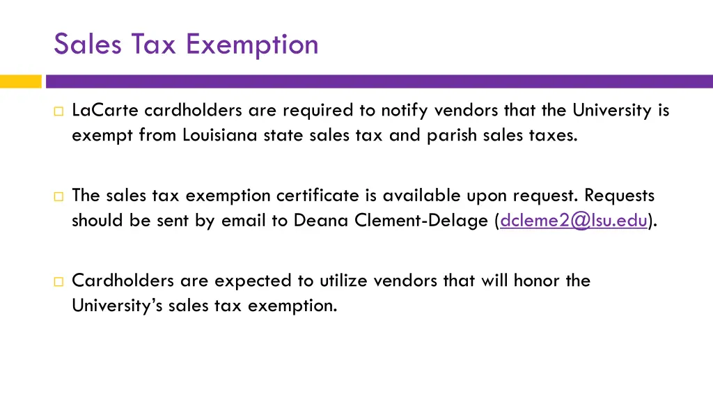 sales tax exemption