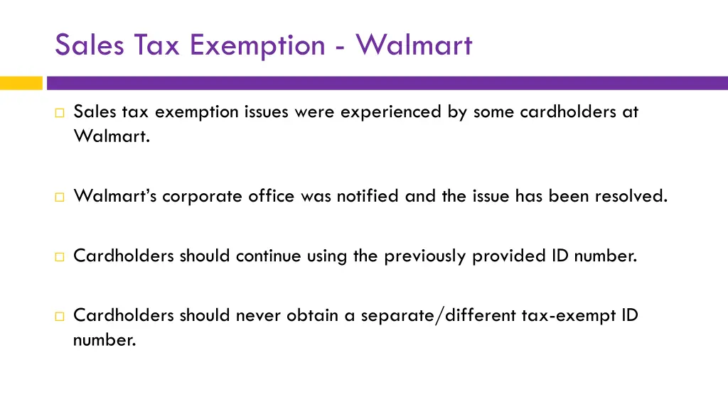 sales tax exemption walmart