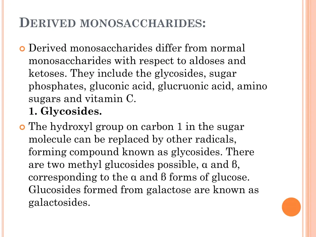 d erived monosaccharides