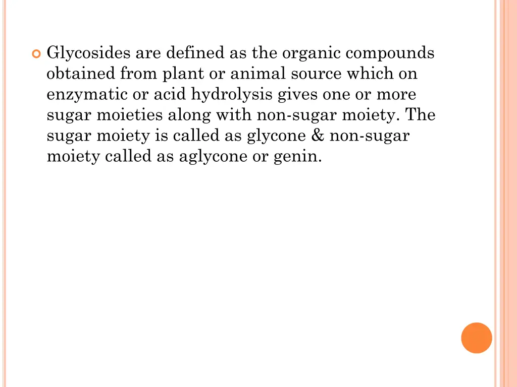 glycosides are defined as the organic compounds
