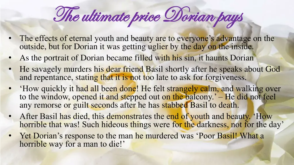 the ultimate price dorian pays the ultimate price