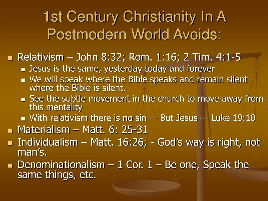 1st century christianity in a postmodern world