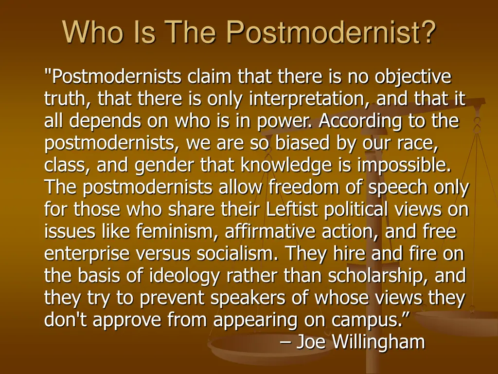 who is the postmodernist