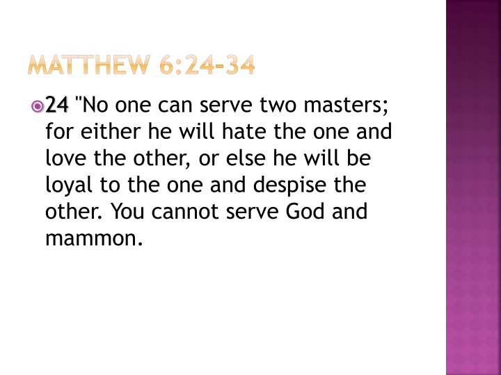 matthew 6 24 34