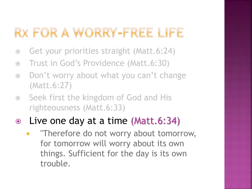 r x for a worry free life 10