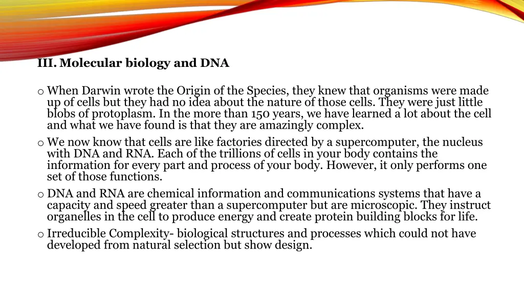 iii molecular biology and dna