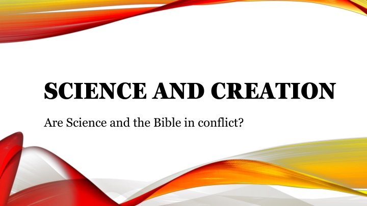 science and creation