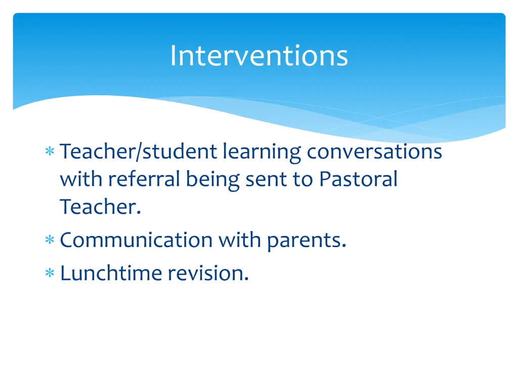 interventions