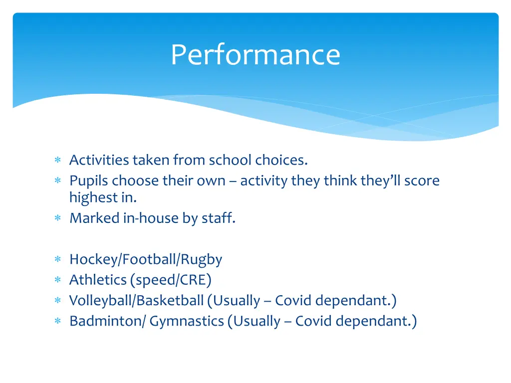 performance