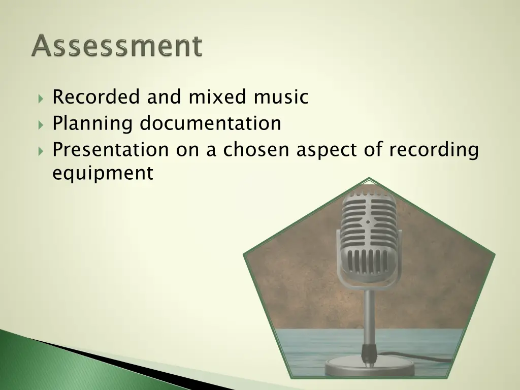 recorded and mixed music planning documentation