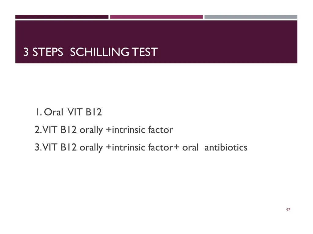 3 steps schilling test