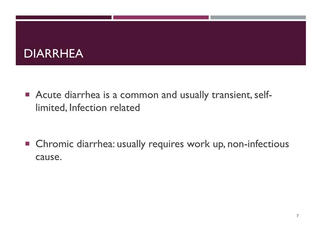 diarrhea