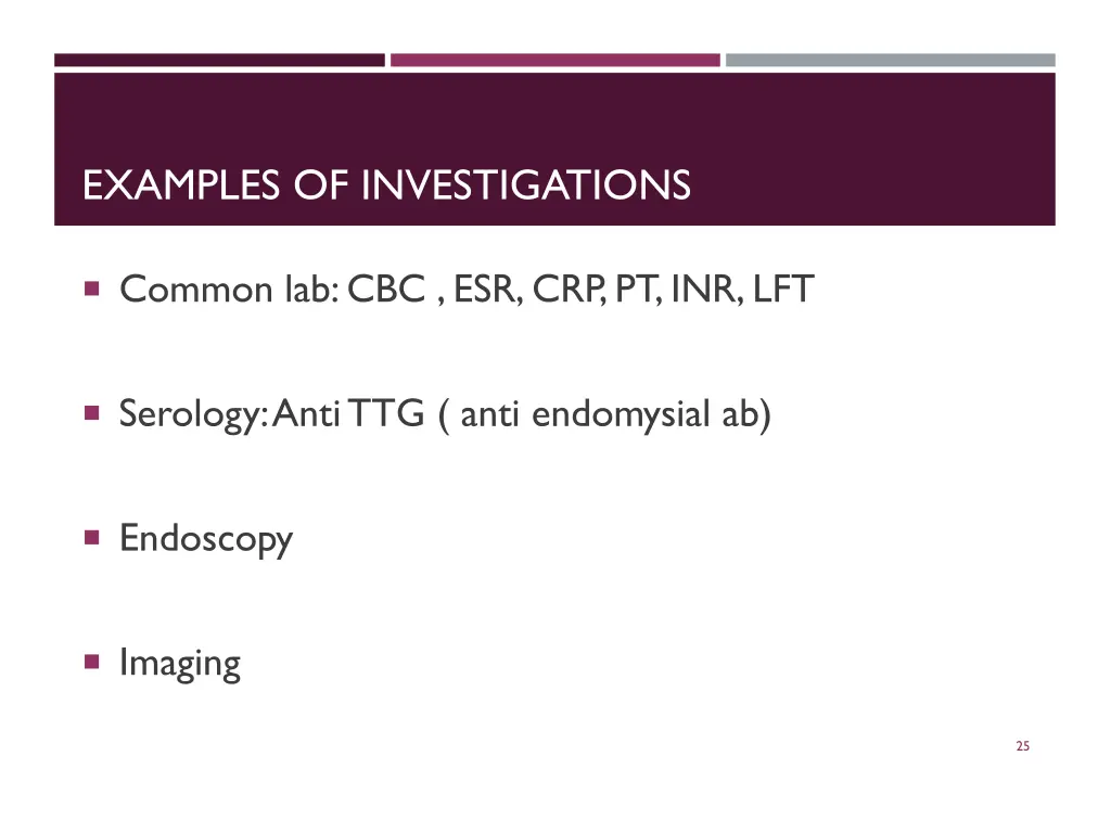 examples of investigations