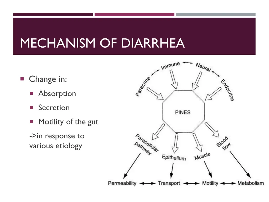 mechanism of diarrhea