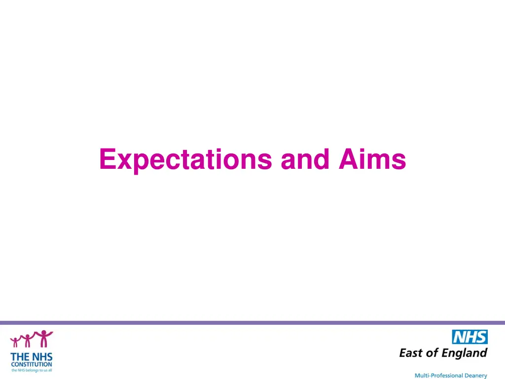 expectations and aims