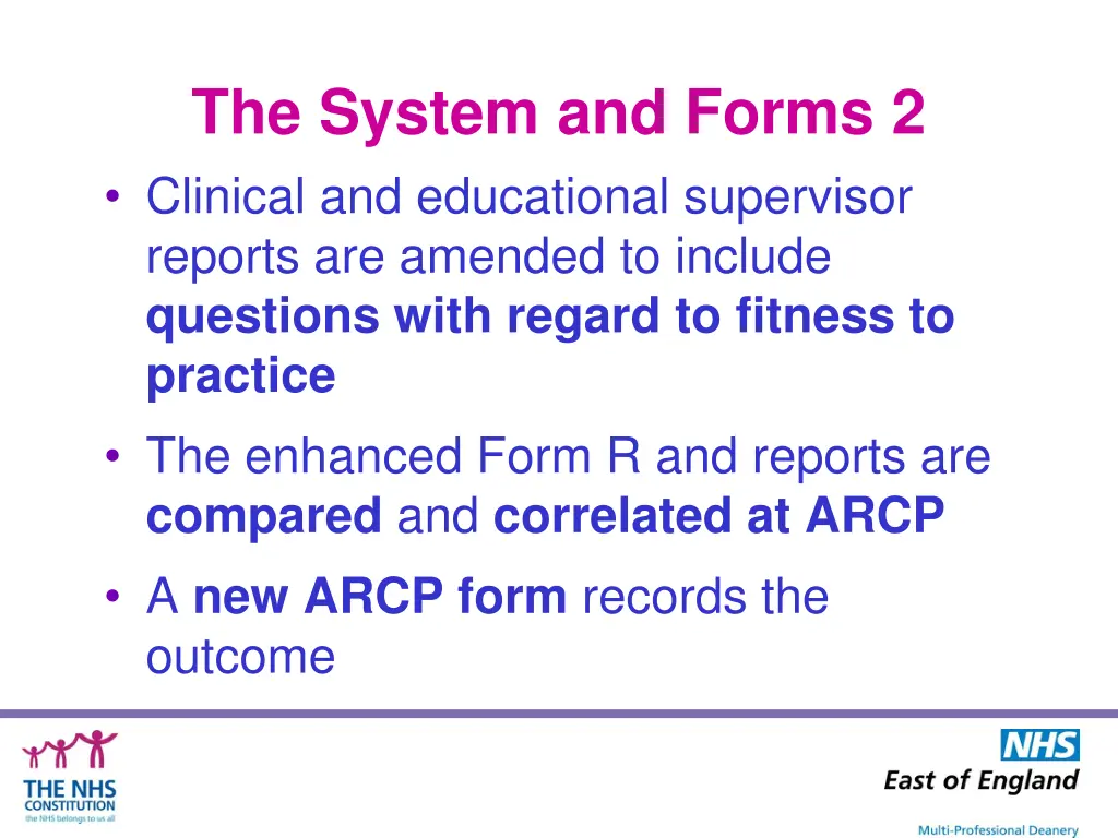 the system and forms 2 clinical and educational