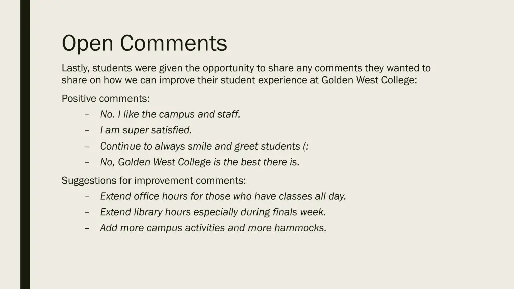 open comments