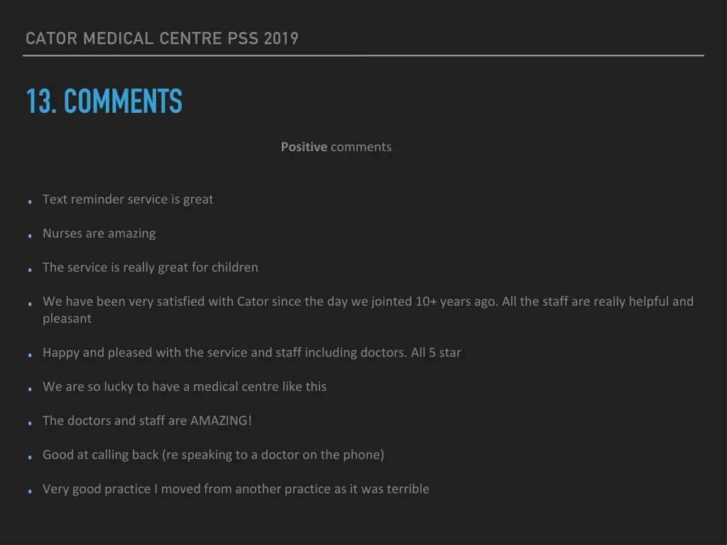 cator medical centre pss 2019 20