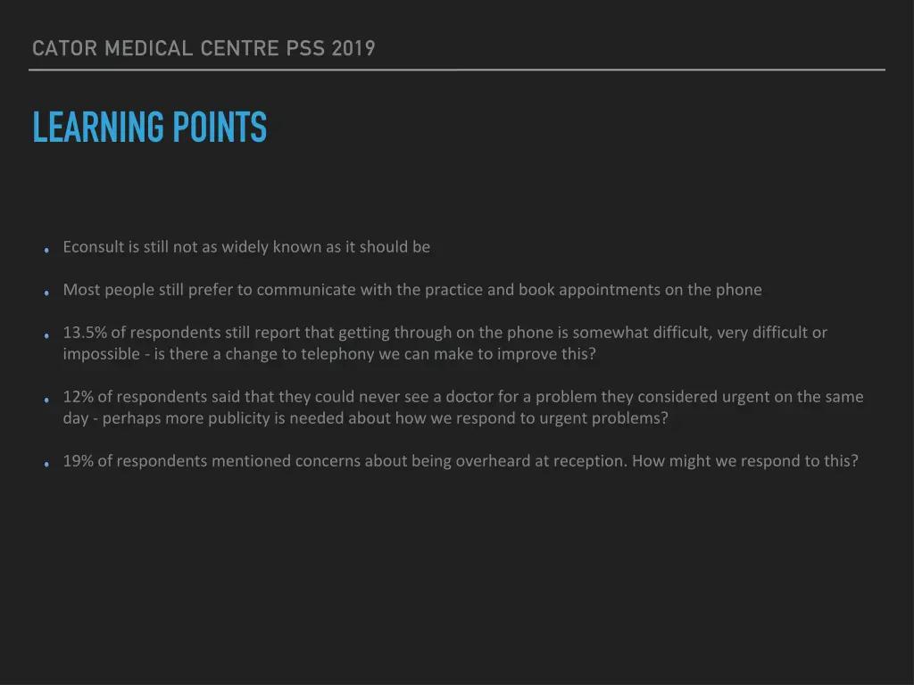 cator medical centre pss 2019 22