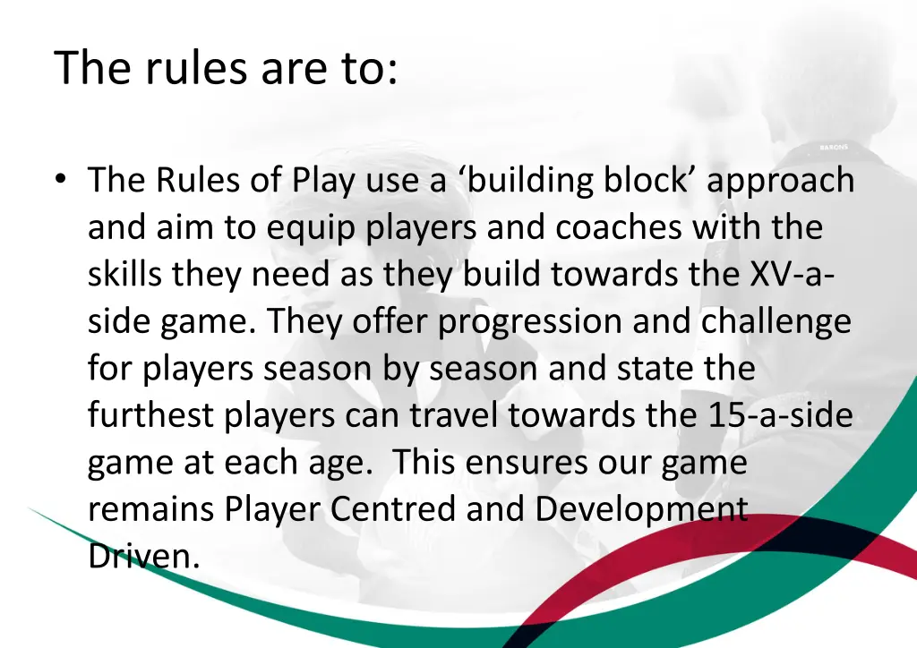 the rules are to