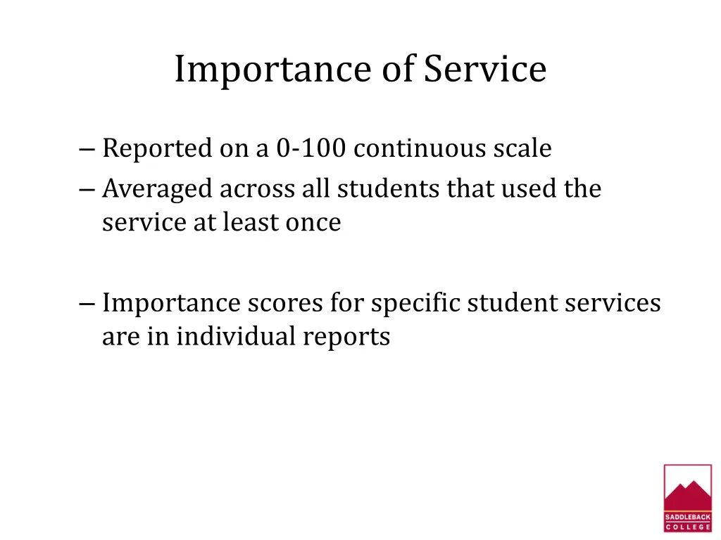 importance of service