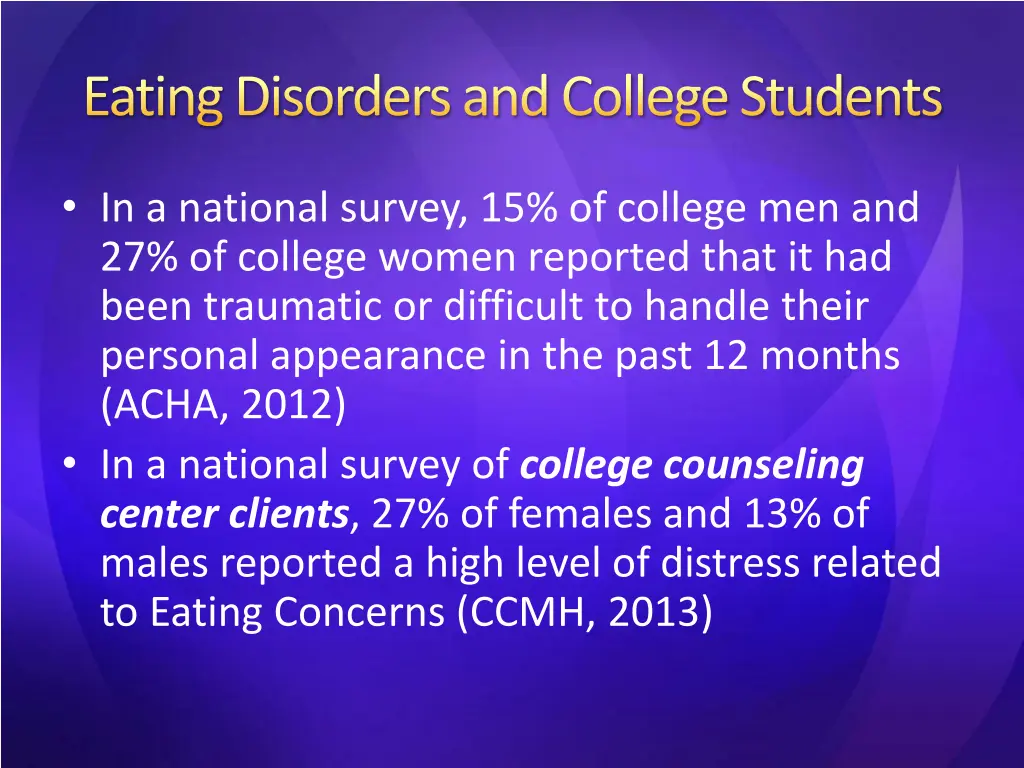 eating disorders and college students