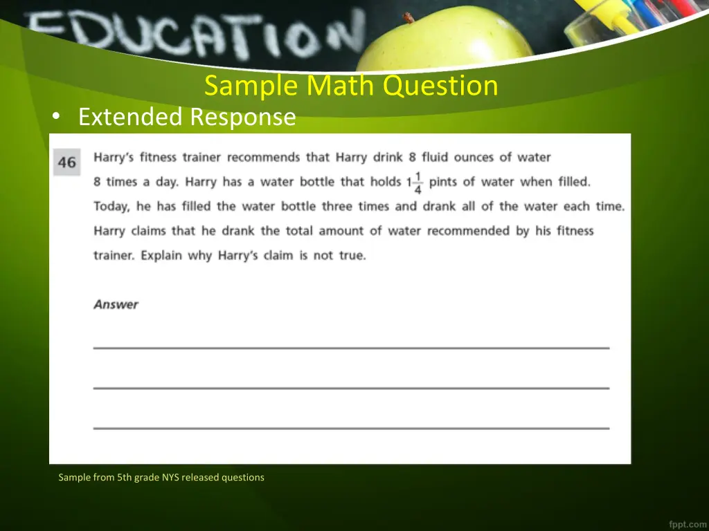 sample math question 1