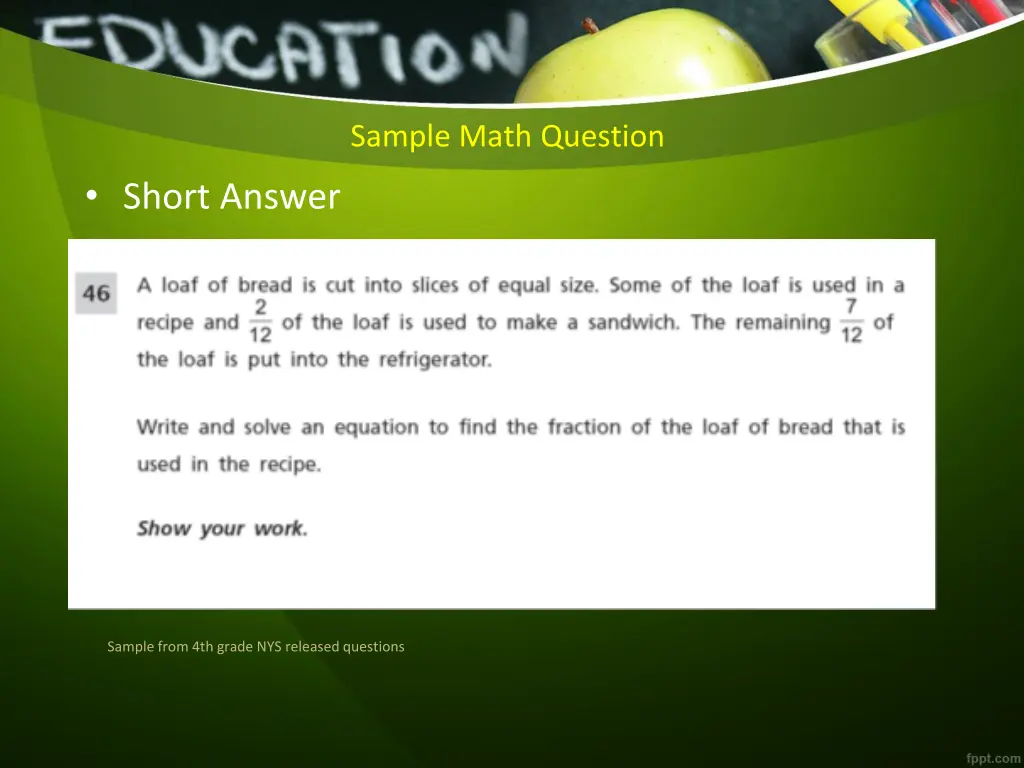 sample math question