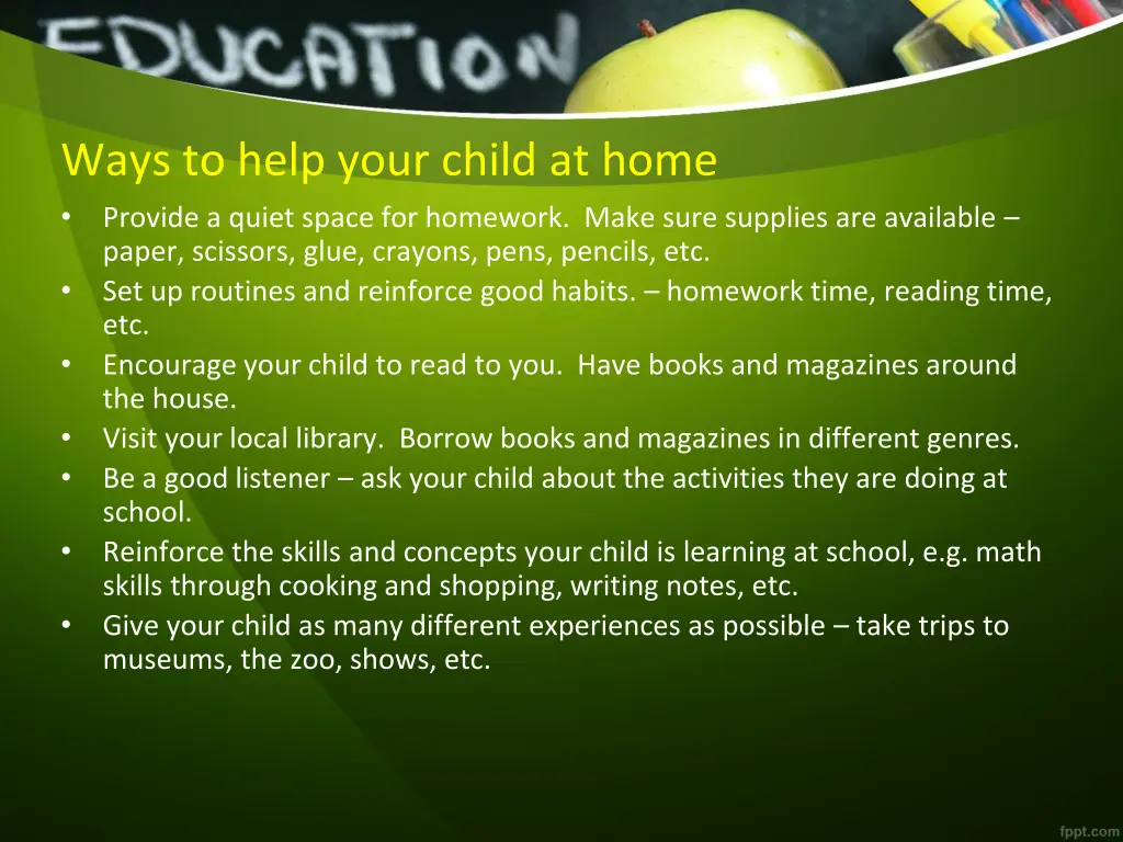 ways to help your child at home provide a quiet