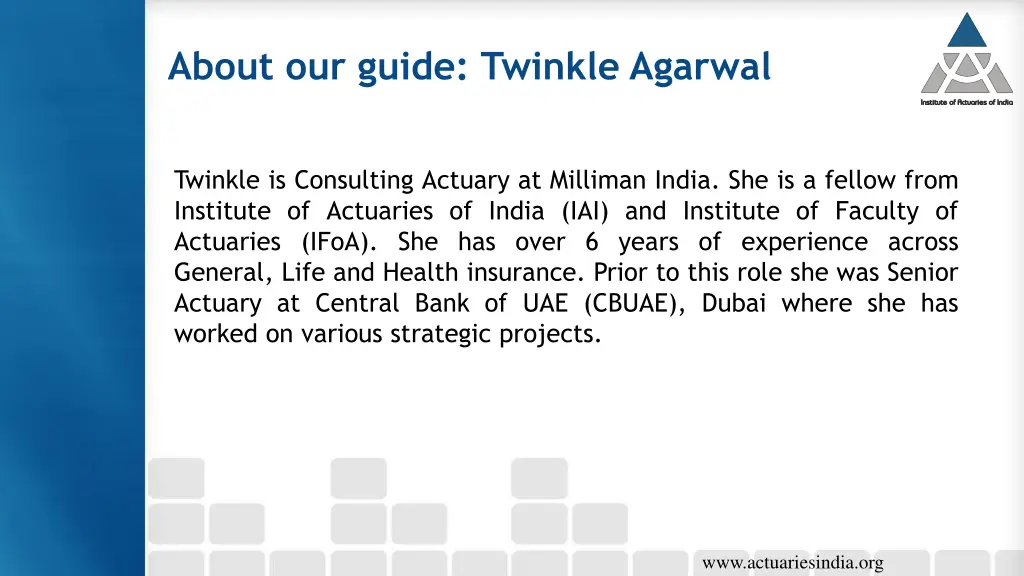 about our guide twinkle agarwal