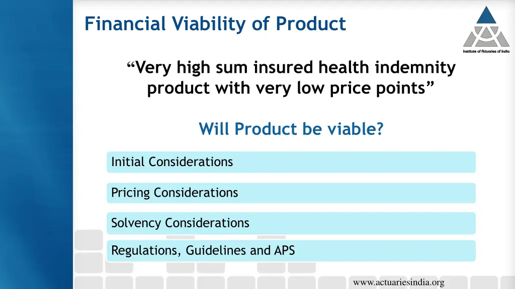 financial viability of product