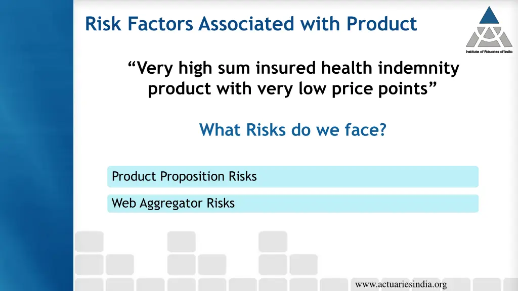 risk factors associated with product