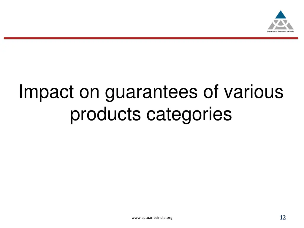 impact on guarantees of various products