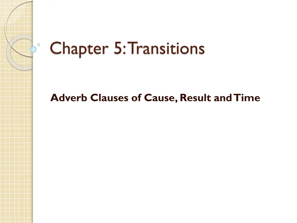 chapter 5 transitions