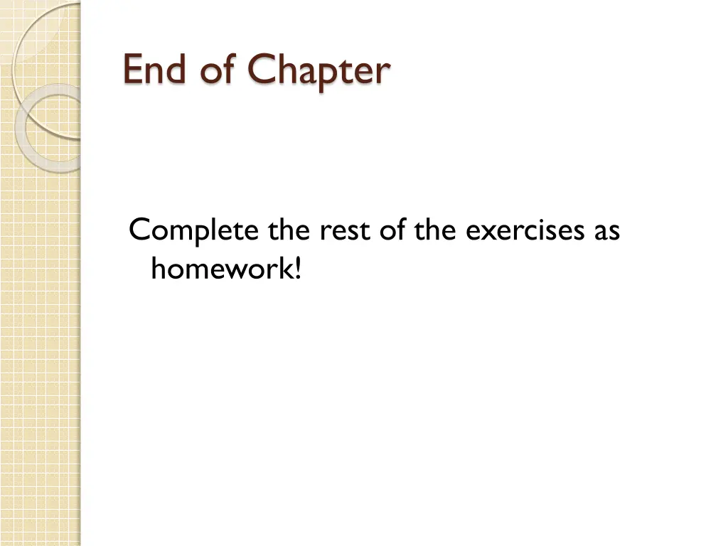 end of chapter