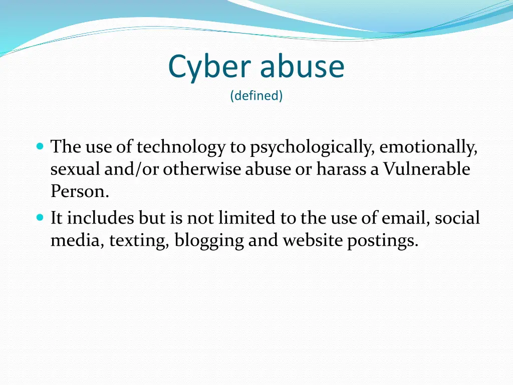 cyber abuse defined