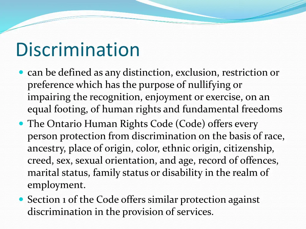 discrimination