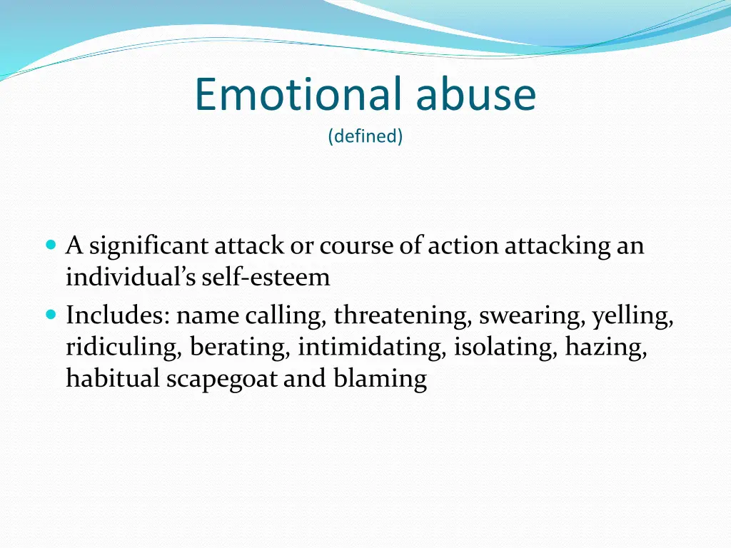 emotional abuse defined